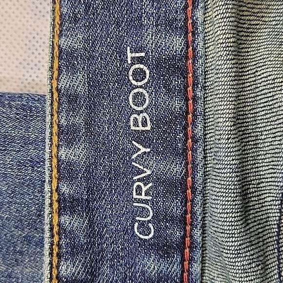 LOFT Womens Curvy Boot Dark Wash Stretch Jeans Size 2 - Picture 8 of 10